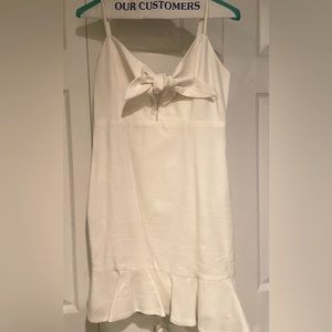 After Market Size small white Cotton Linen and polyester Lined dress.